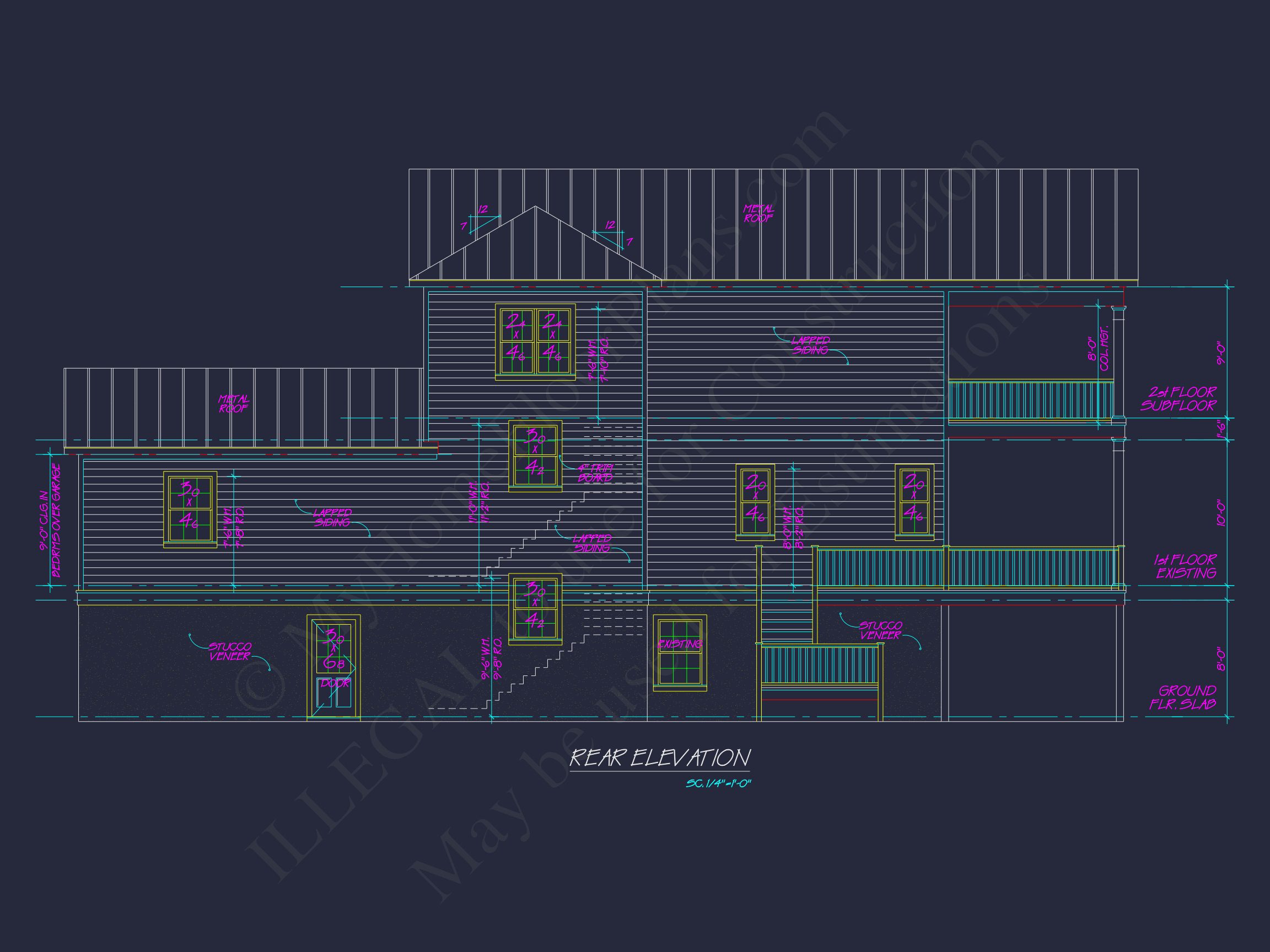Modern Coastal Home Plan with CAD Designs and 3 Floors