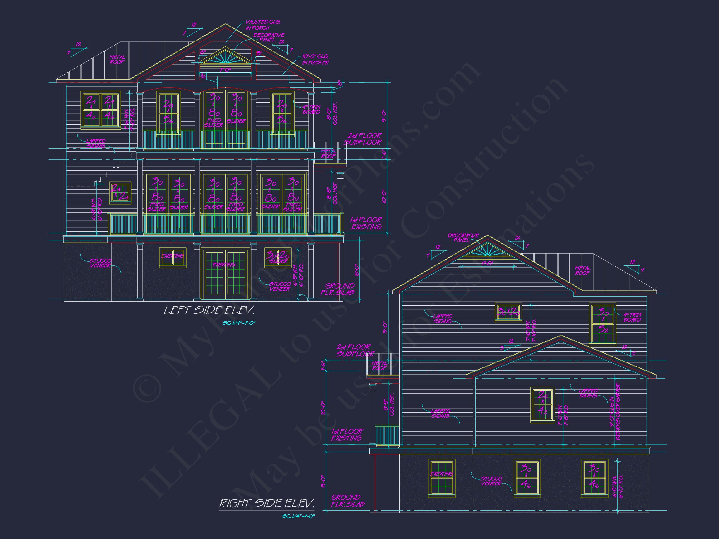 Modern Coastal Home Plan with CAD Designs and 3 Floors