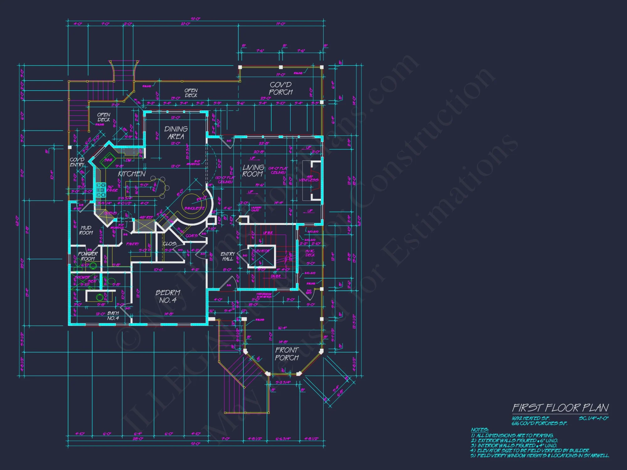 Modern Coastal house Plan with CAD and Architectural Designs