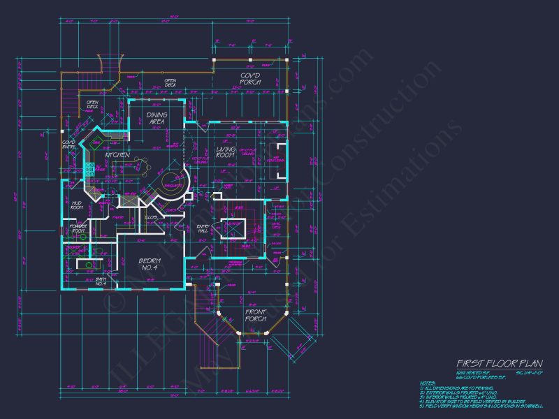 Modern Coastal house Plan with CAD and Architectural Designs