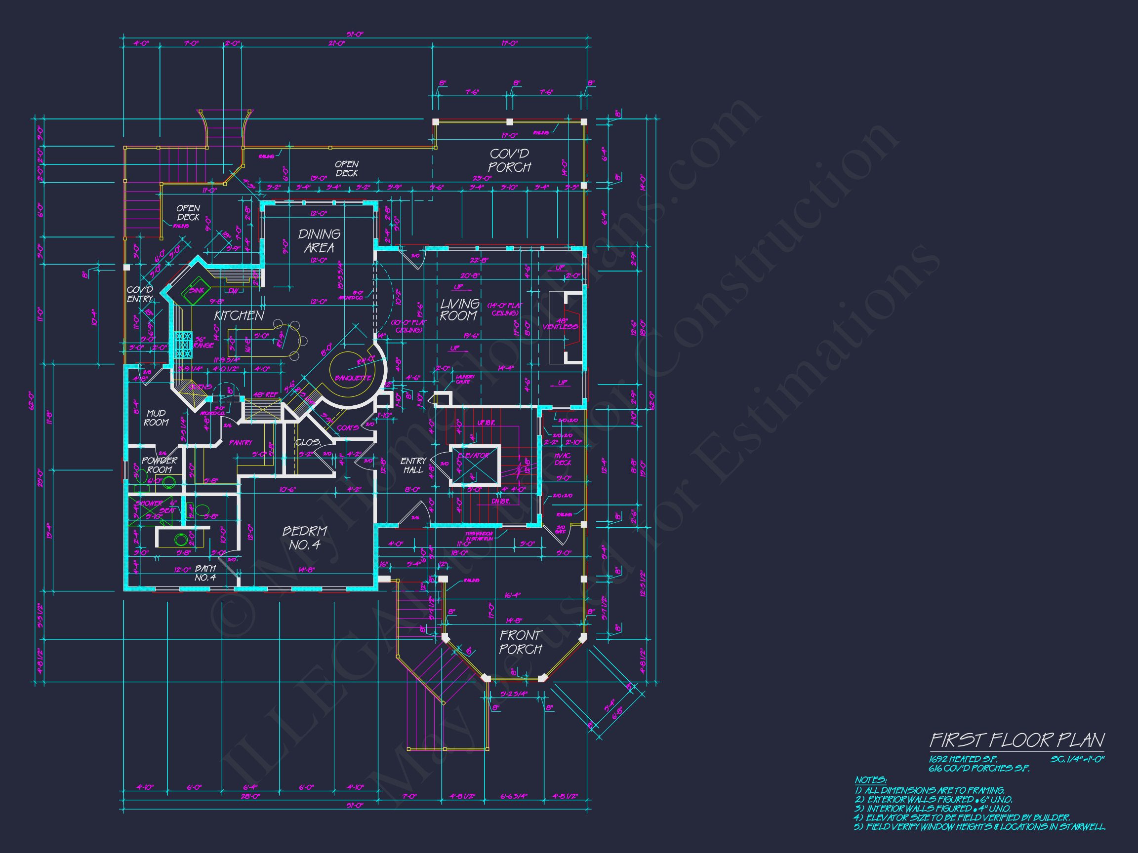 Modern Coastal house Plan with CAD and Architectural Designs