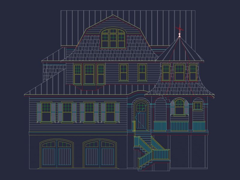 Modern Coastal house Plan with CAD and Architectural Designs