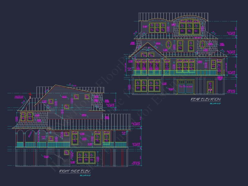 Modern Coastal house Plan with CAD and Architectural Designs