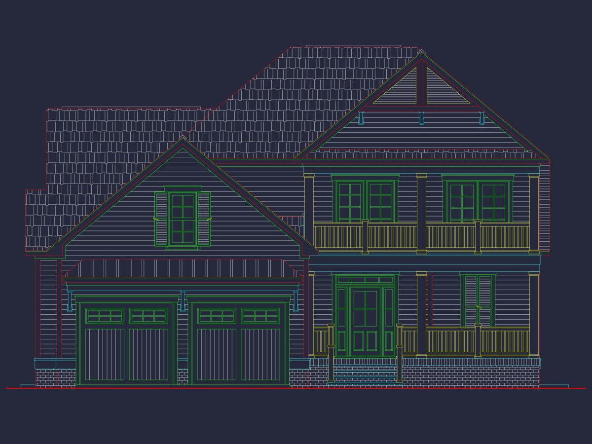 Modern Coastal house Plan with Detailed Architectural Designs