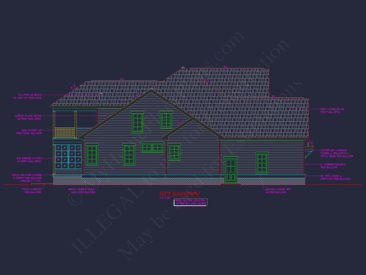 Modern Coastal house Plan with Detailed Architectural Designs