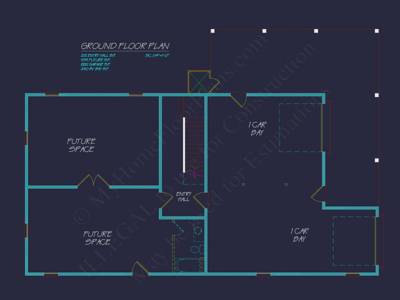 Modern Coastal house Plan with Open Floor Blueprint Designs