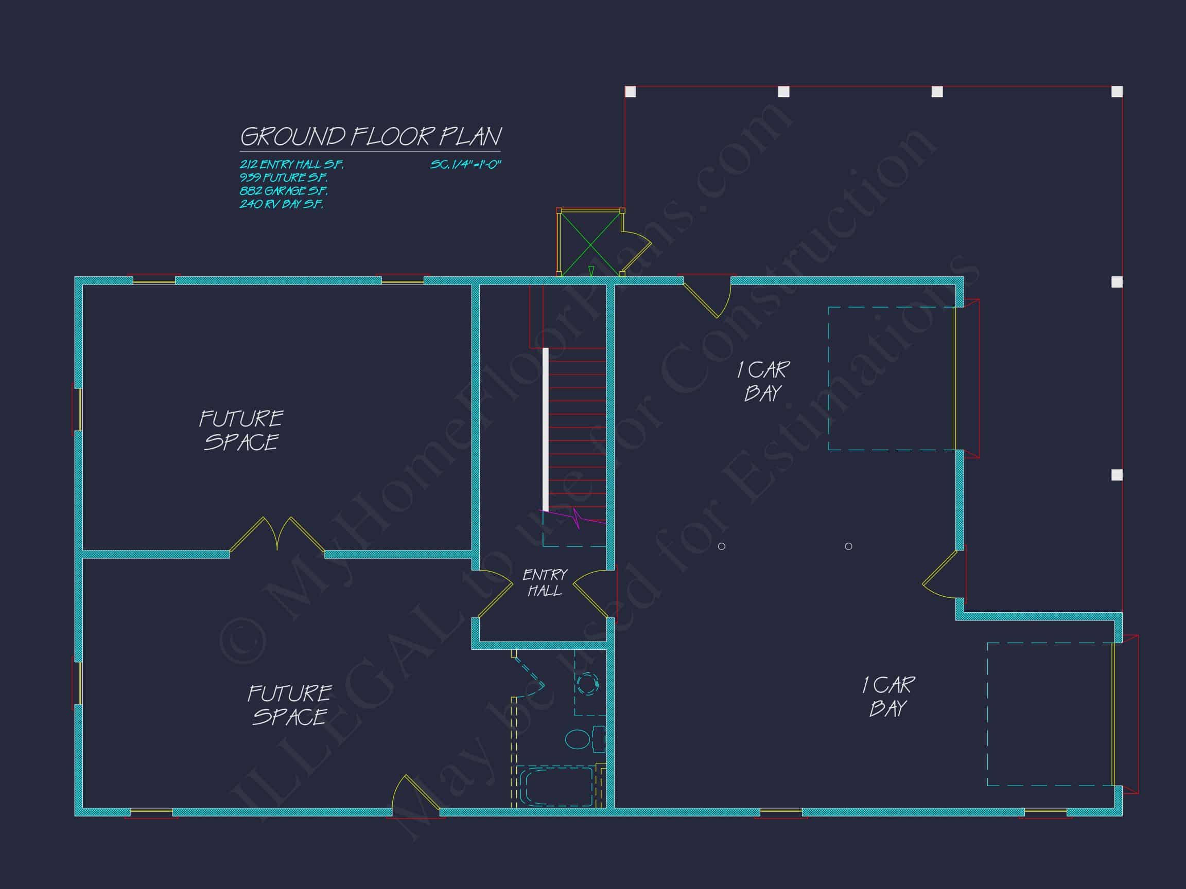 Modern Coastal house Plan with Open Floor Blueprint Designs