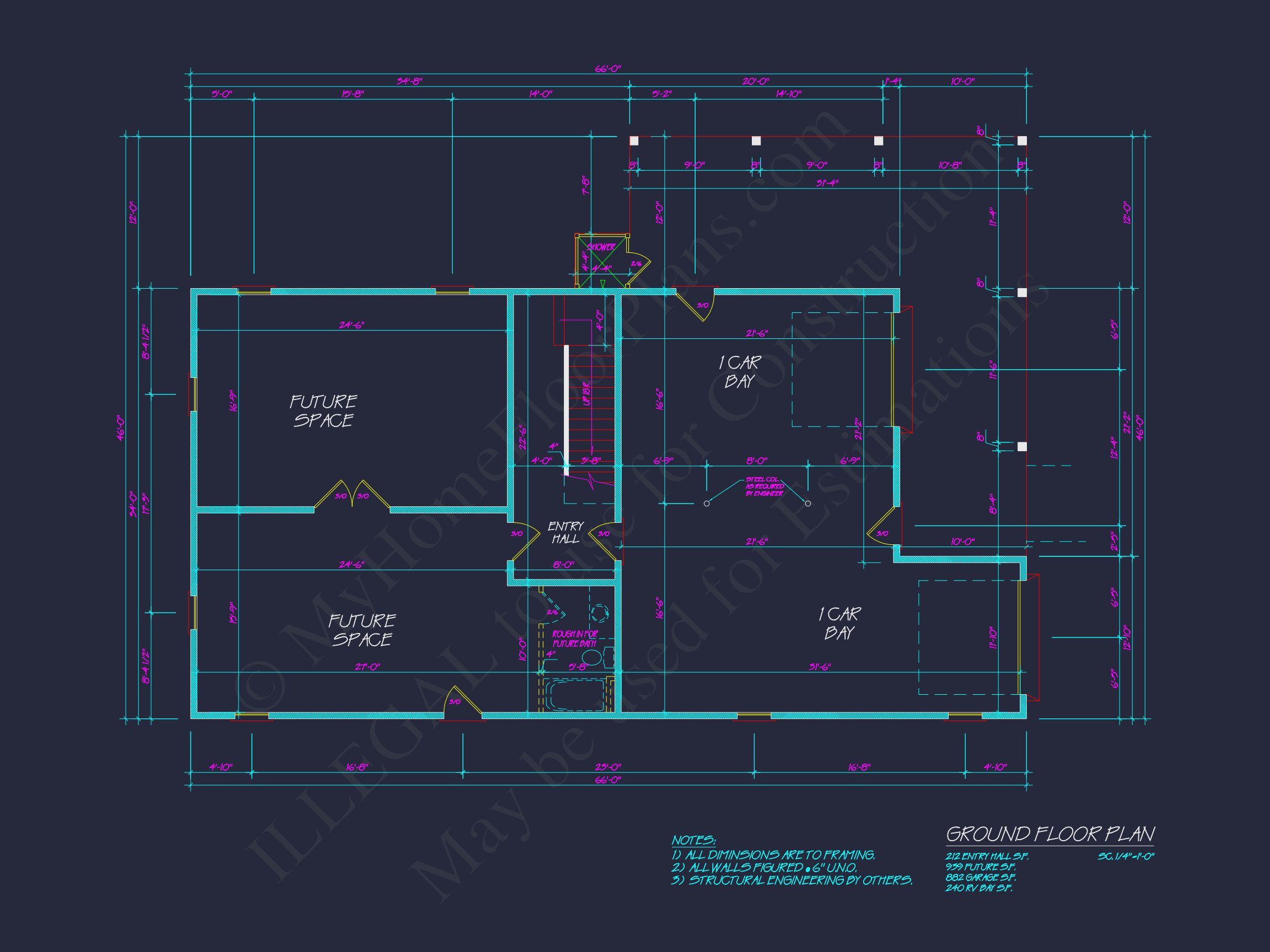 Modern Coastal house Plan with Open Floor Blueprint Designs