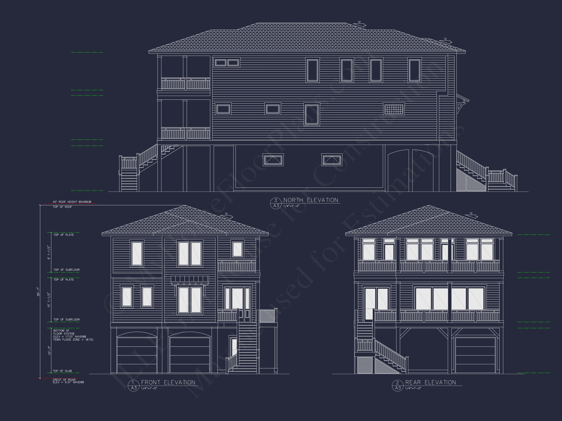 Modern Coastal Home Plan with Spacious Design and Blueprint