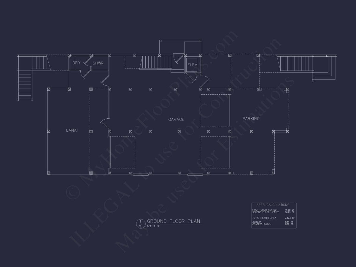 Modern Coastal house Plan with Spacious Design and Blueprint