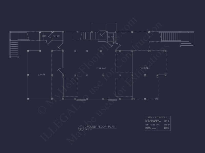 Modern Coastal house Plan with Spacious Design and Blueprint