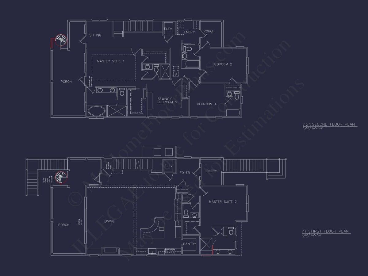 Modern Coastal house Plan with Spacious Design and Blueprint