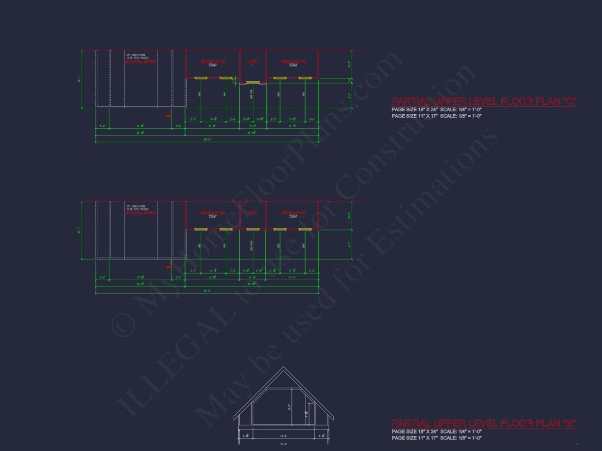 Modern Colonial house Plan with CAD Designs & Blueprints