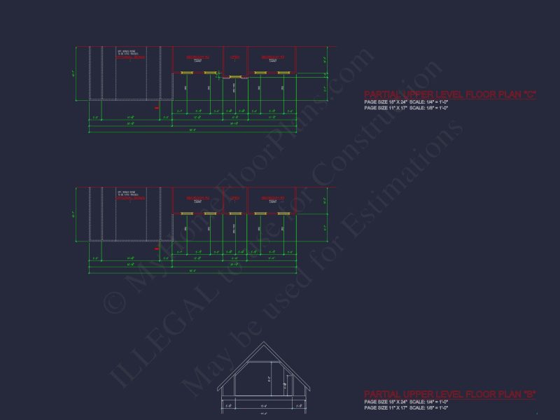 Modern Colonial house Plan with CAD Designs & Blueprints