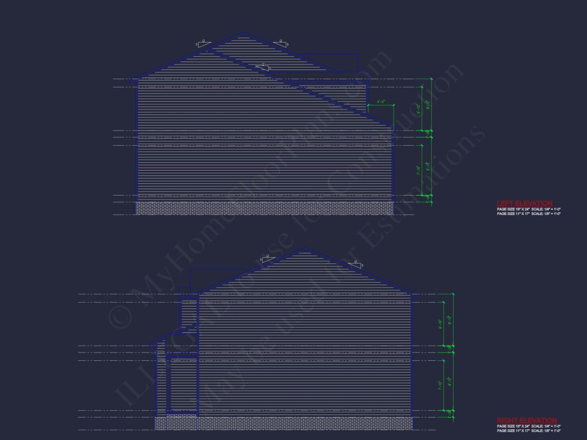 Modern Colonial house Plan with CAD Designs & Blueprints