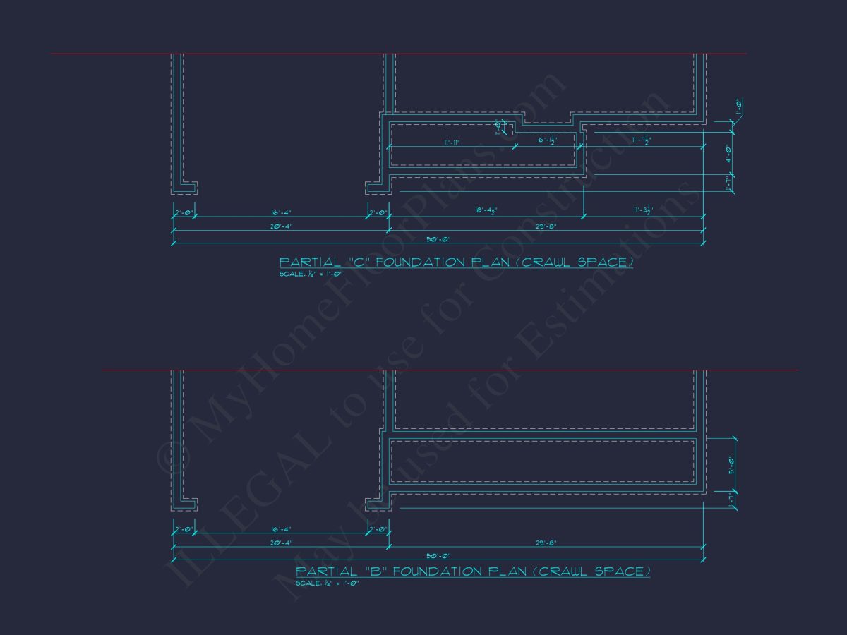 Modern Colonial house Plan with CAD Designs & Blueprints