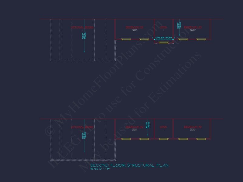 Modern Colonial house Plan with CAD Designs & Blueprints