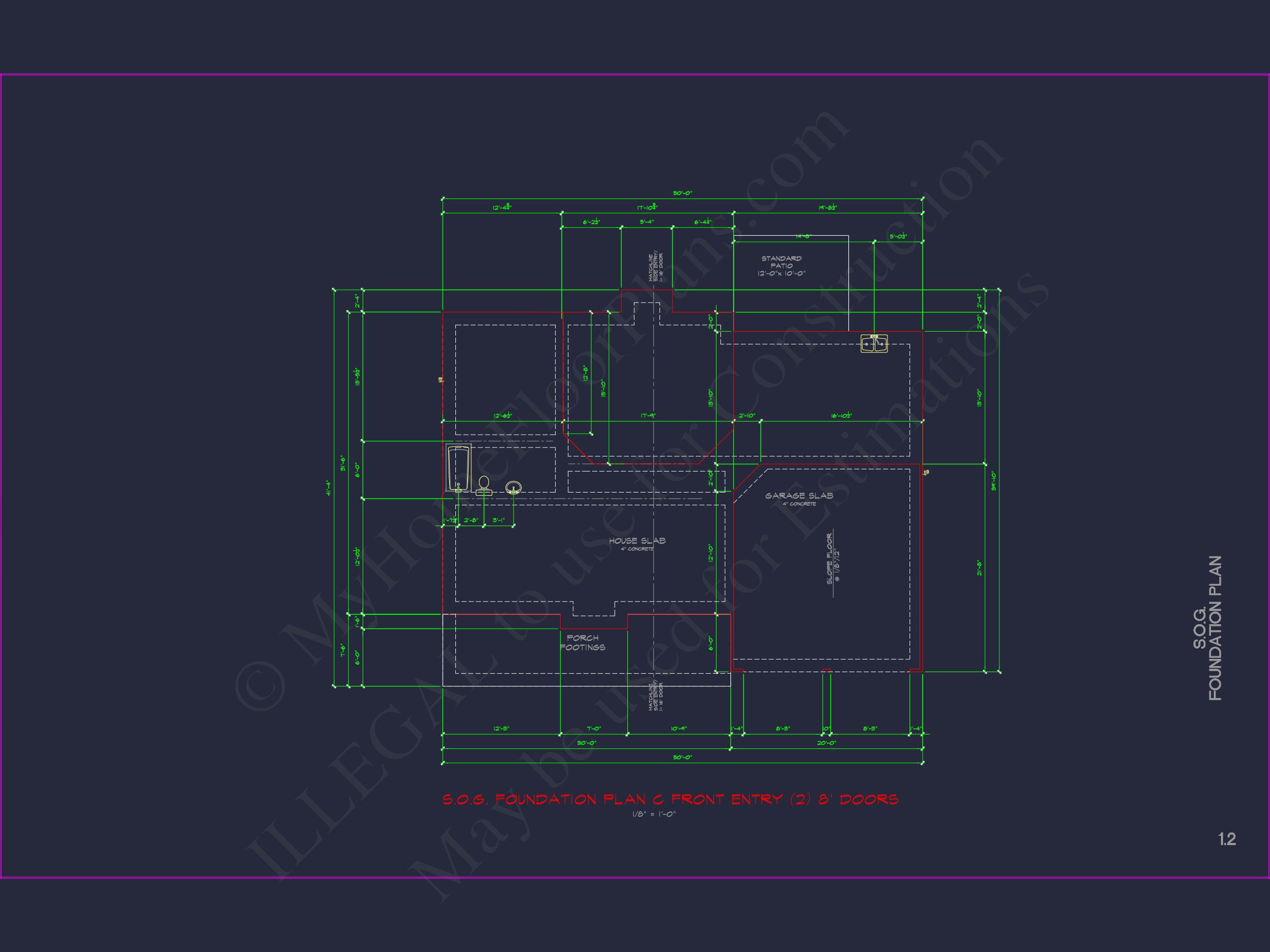 Modern Colonial house Plan with CAD Designs and Blueprints