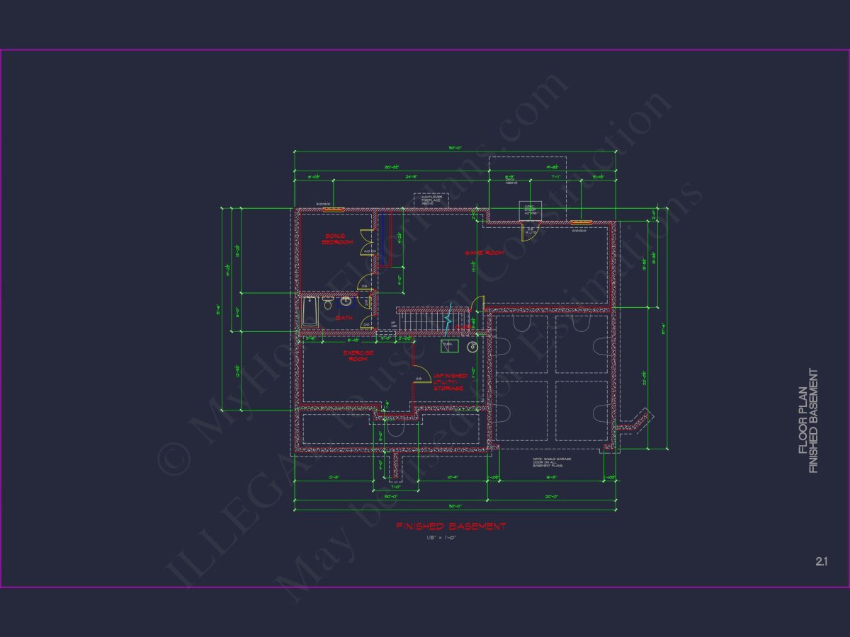 Modern Colonial house Plan with CAD Designs and Blueprints
