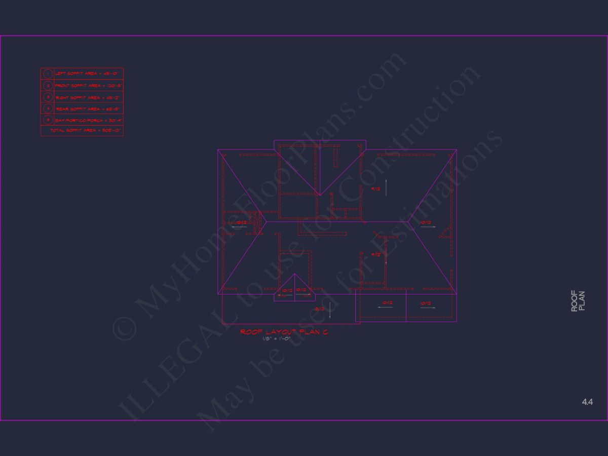 Modern Colonial house Plan with CAD Designs and Blueprints
