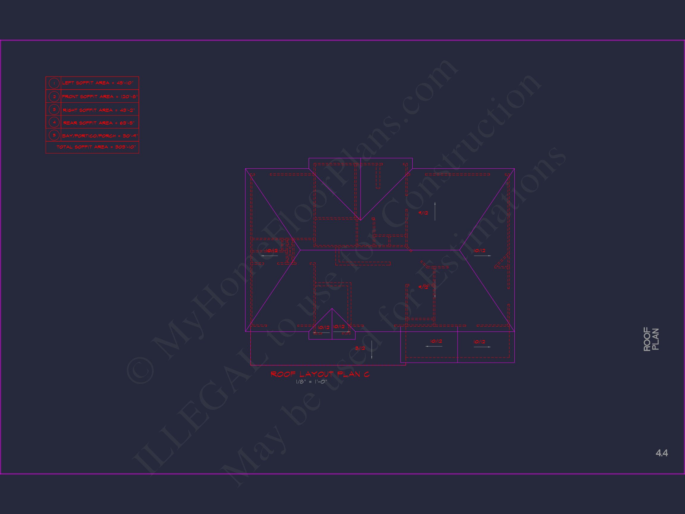 Modern Colonial house Plan with CAD Designs and Blueprints