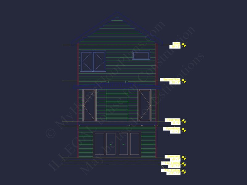 Modern Cottage house Plan with Detailed CAD Floor Designs