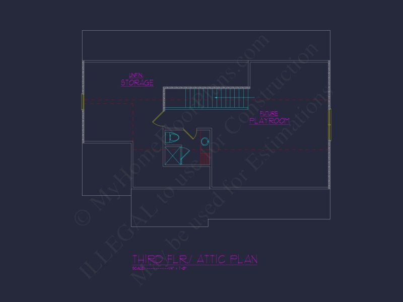 Modern Craftsman Floor Plan: Stunning house Design with CAD Blueprint