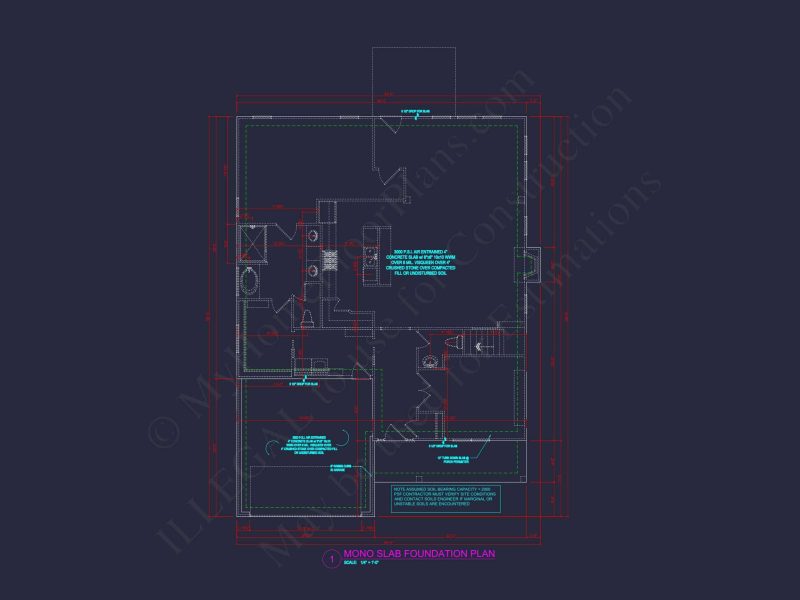 Modern Craftsman Floor Plan with 4 Bedrooms and Garage