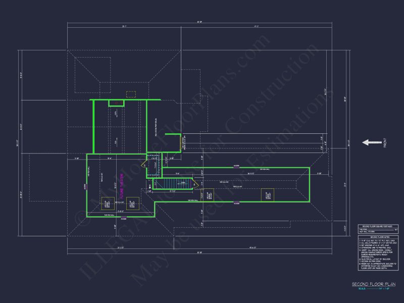 Modern Craftsman house Blueprint with 2-Story Design and Garage
