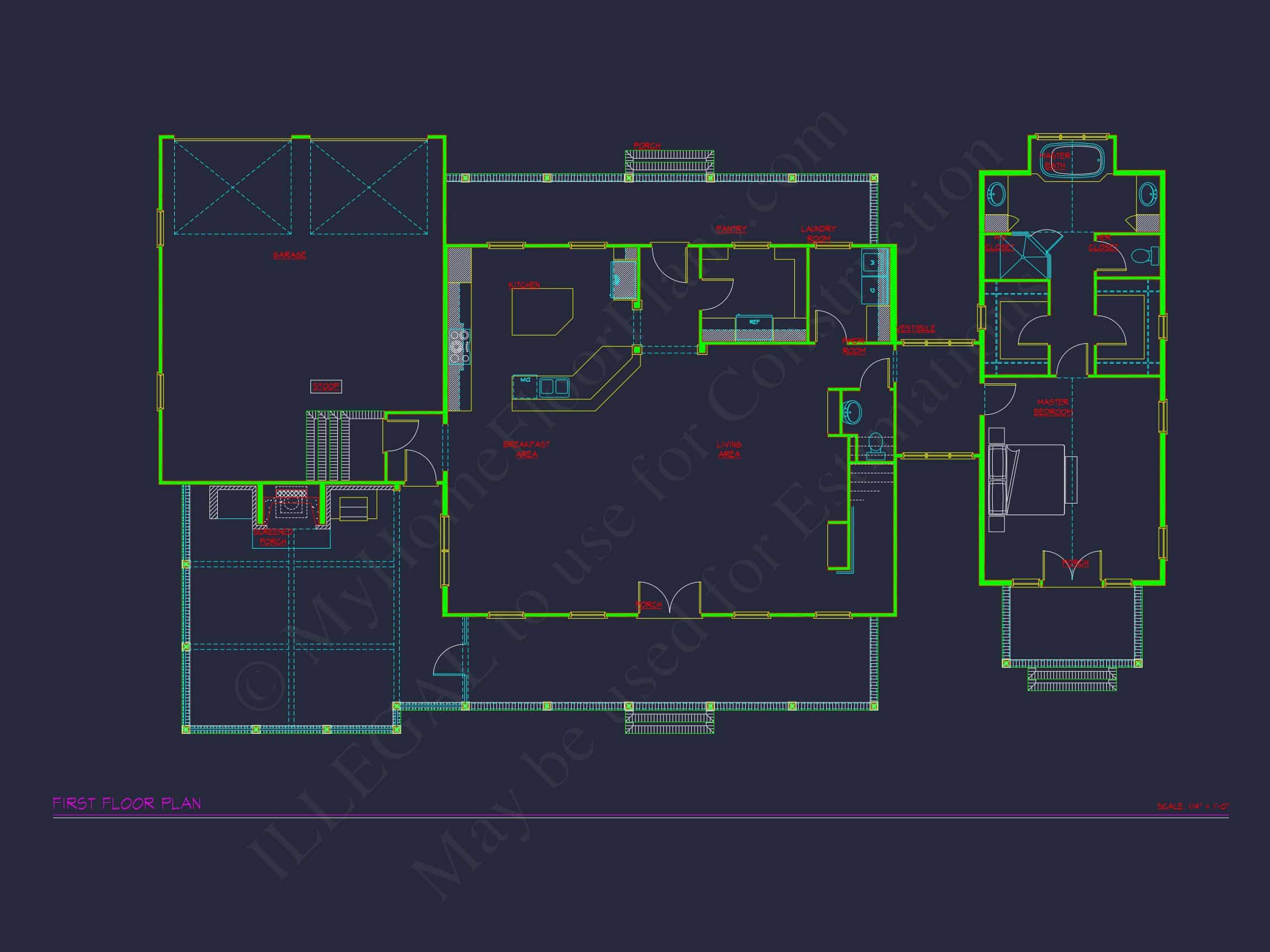 Modern Craftsman house Blueprint with Spacious Floor Plans