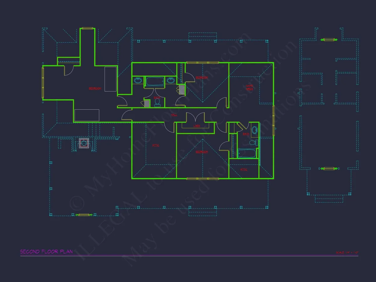 Modern Craftsman house Blueprint with Spacious Floor Plans