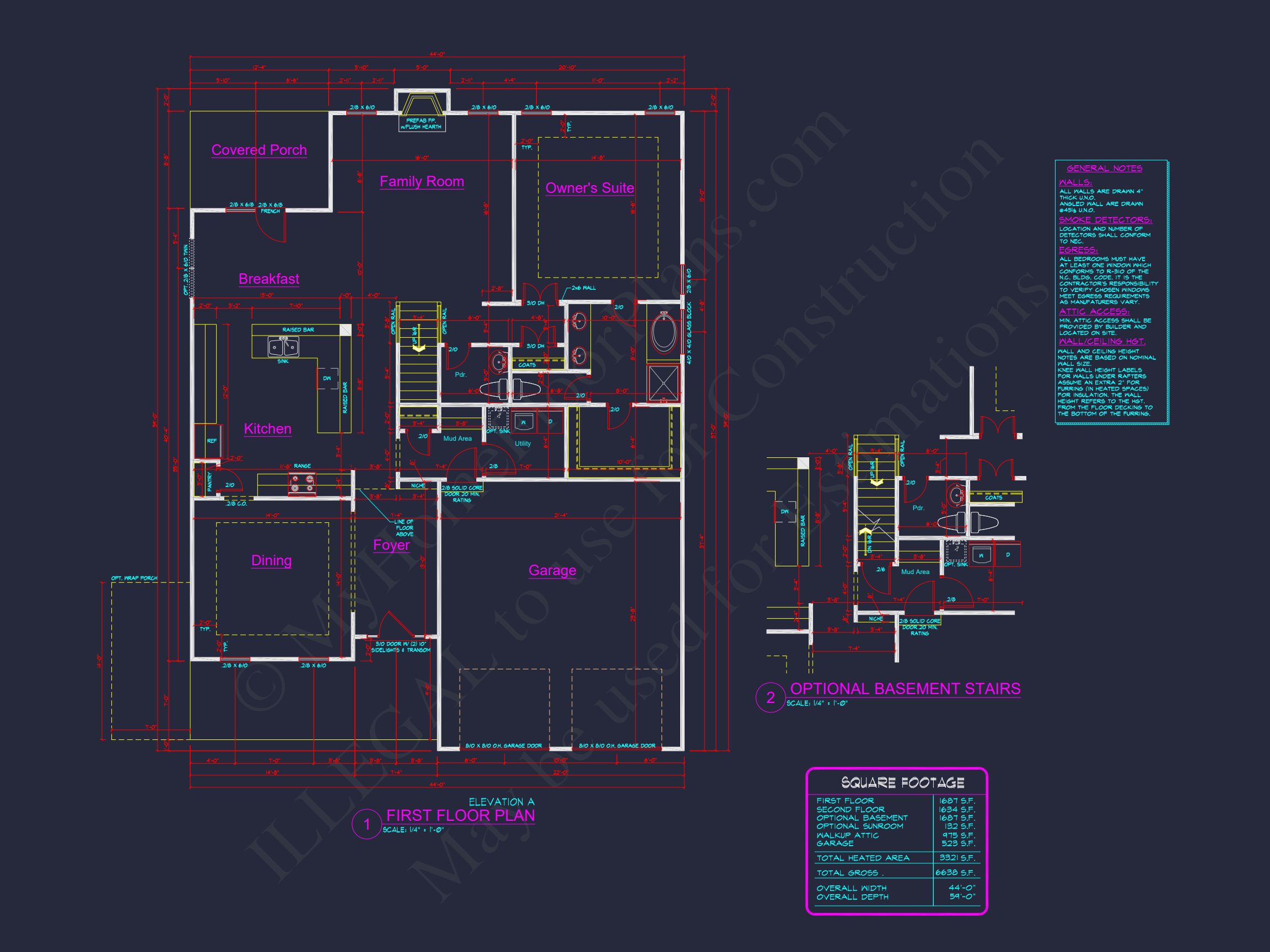 Modern Craftsman house Blueprint with Spacious Layout Design