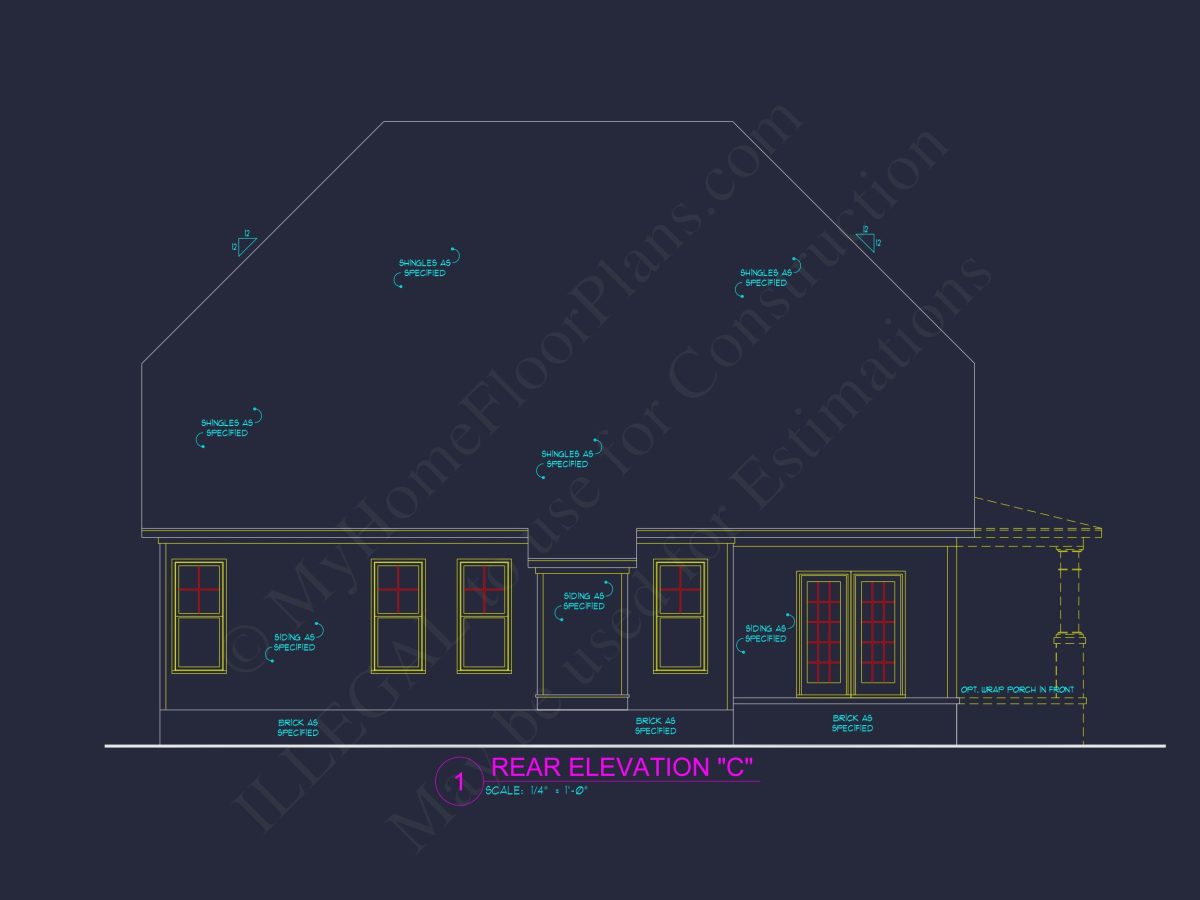 Modern Craftsman house Blueprint with Spacious Layout Design