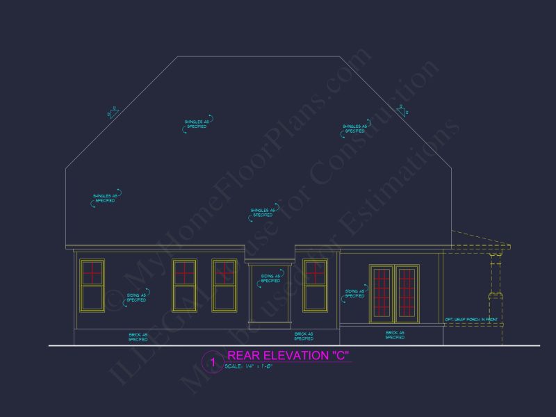 Modern Craftsman house Blueprint with Spacious Layout Design
