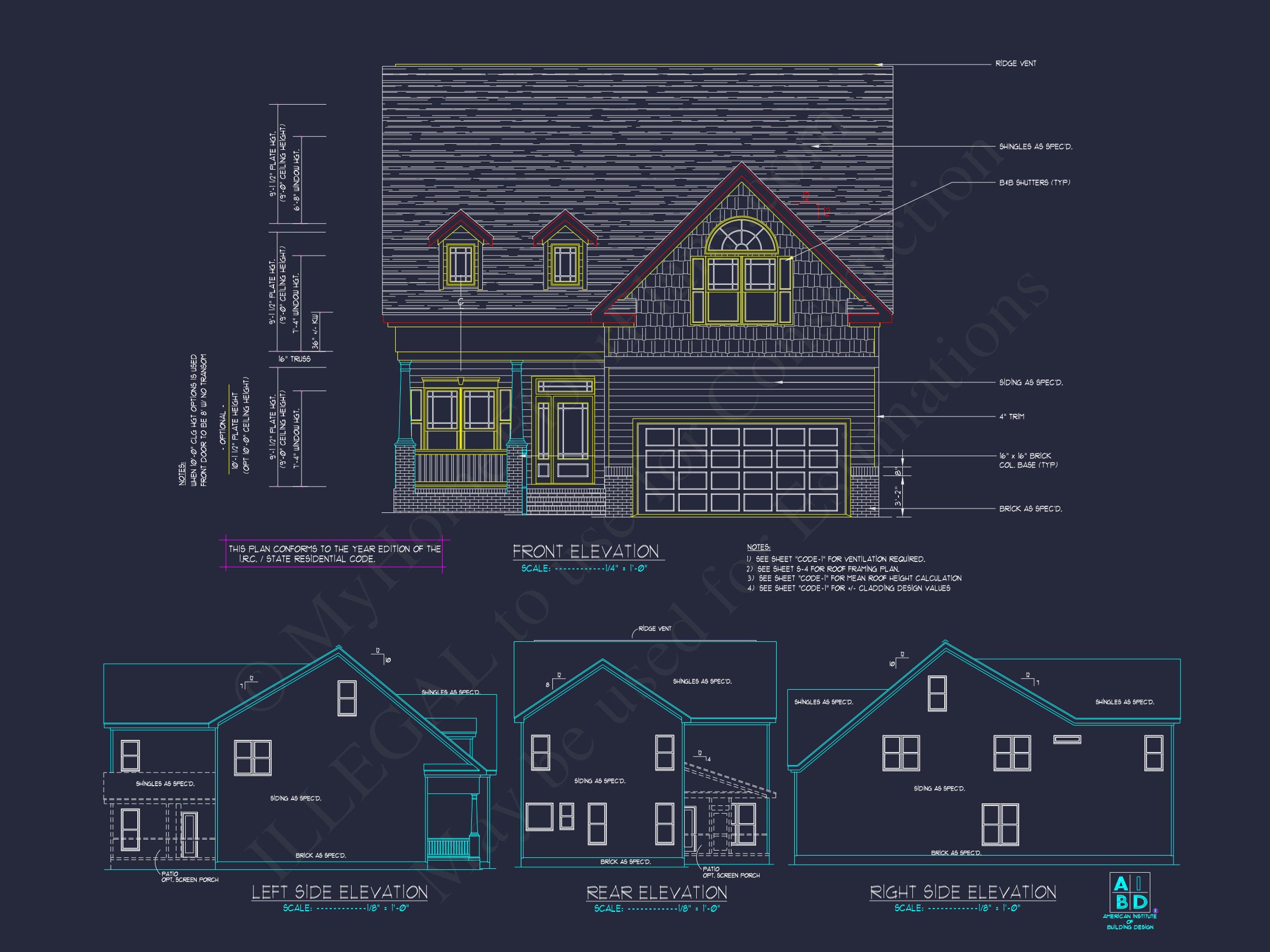 Modern Craftsman house Design - 5 Bed,2-Car Garage Floor Plan
