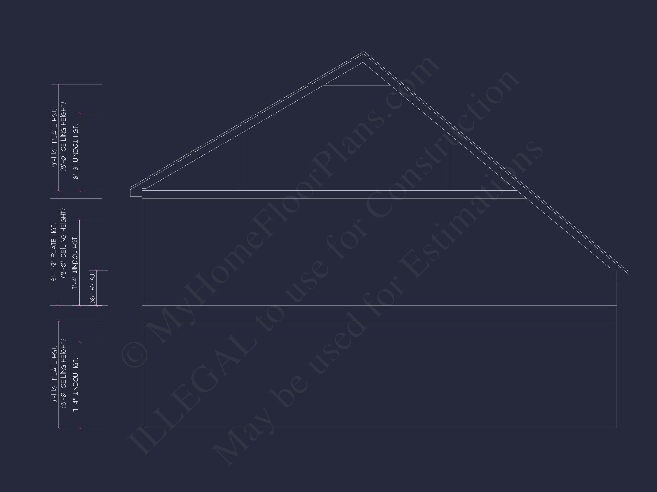 Modern Craftsman house Design - 5 Bed,2-Car Garage Floor Plan