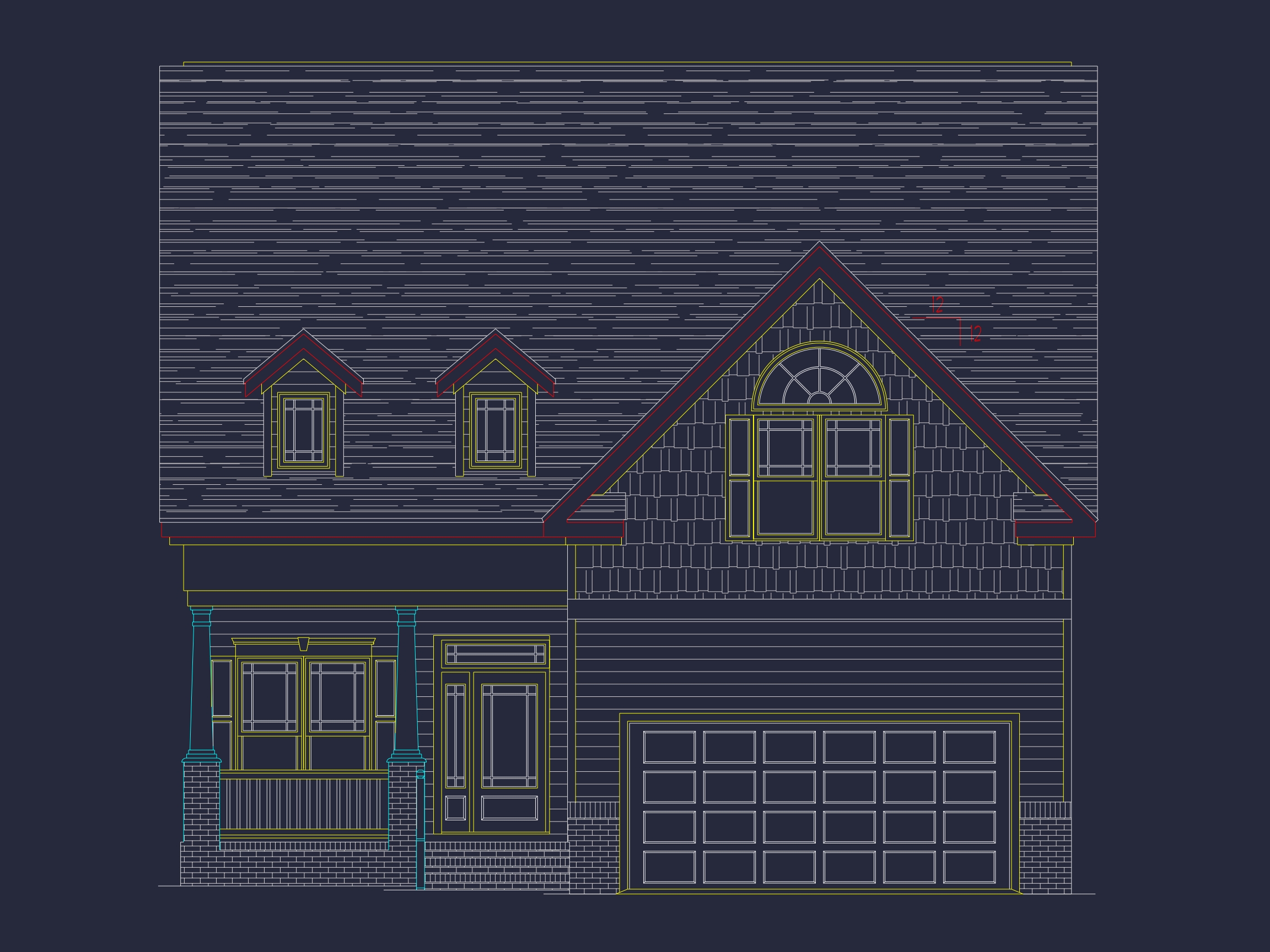 Modern Craftsman Home Design - 5 Bed,2-Car Garage Floor Plan