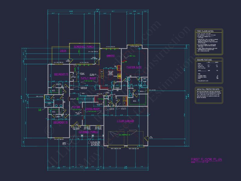 Modern Craftsman house Design Floor Plan Blueprint