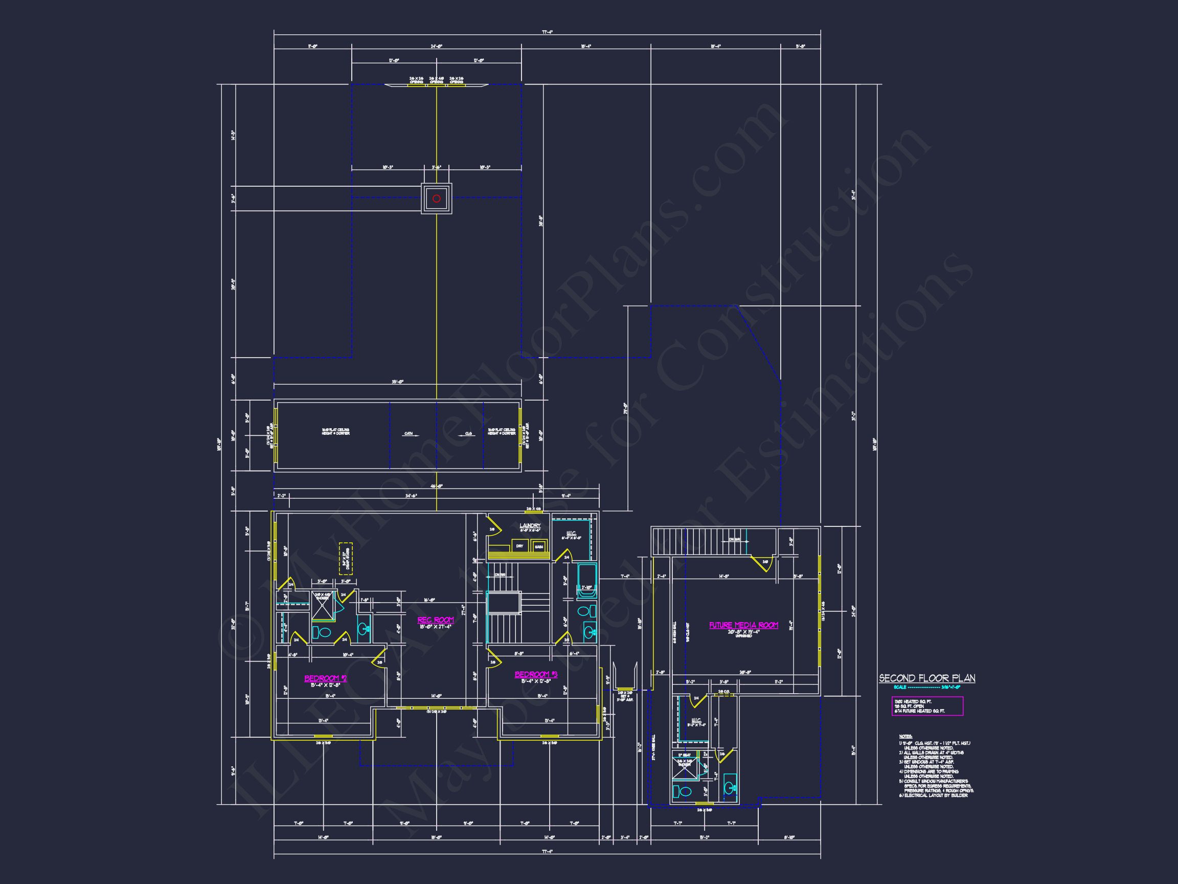 Modern Craftsman house Design with Detailed Floor Plans & CAD
