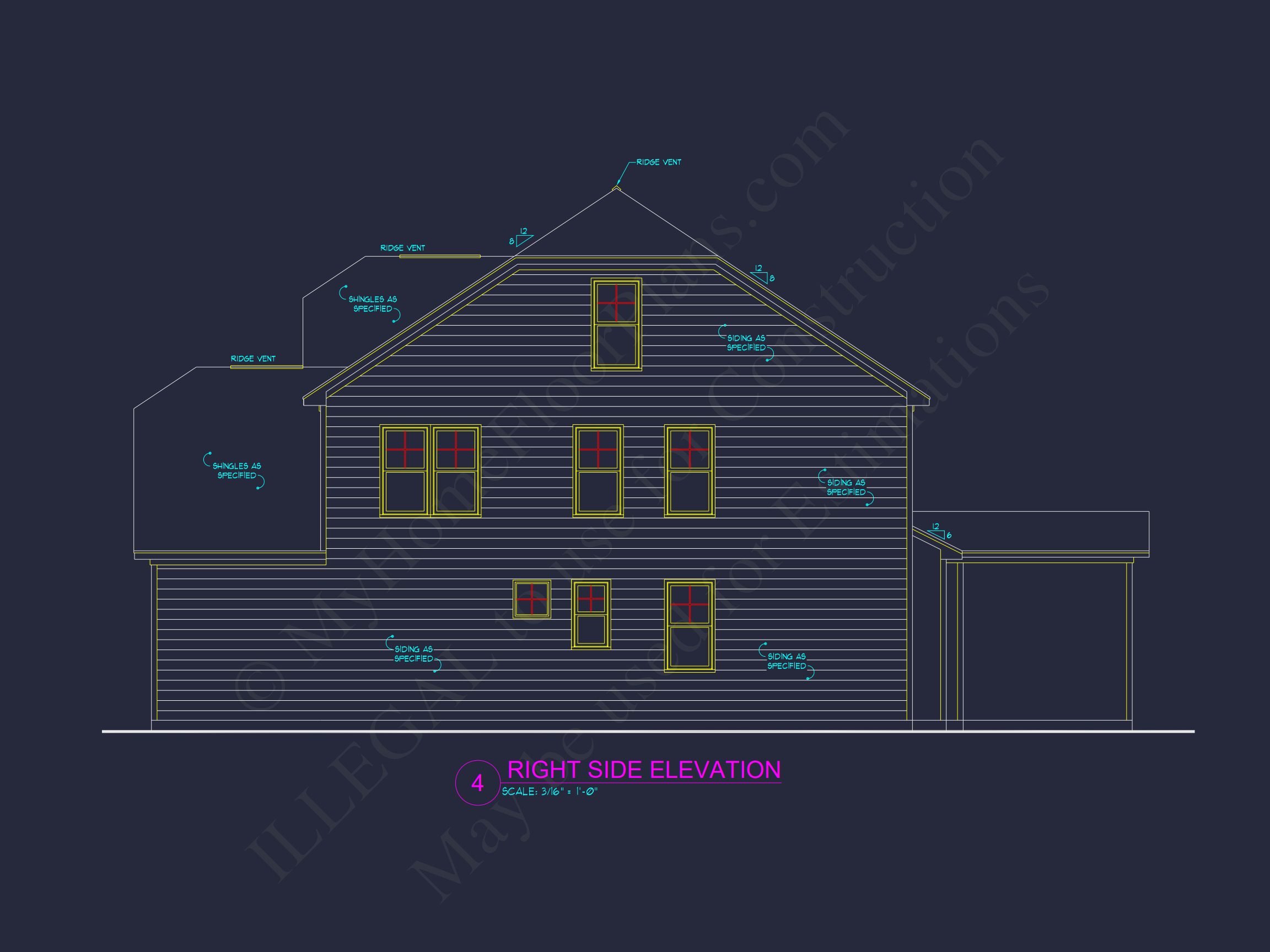 Modern Craftsman house Floor Plan: 4 Bedrooms,2.5 Baths