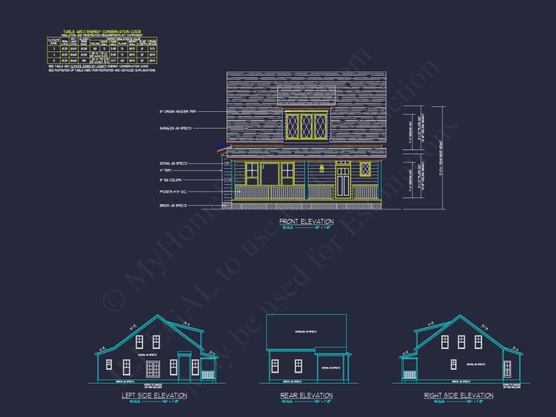 Modern Craftsman house Floor Plan with 2-Story Architecture Designs