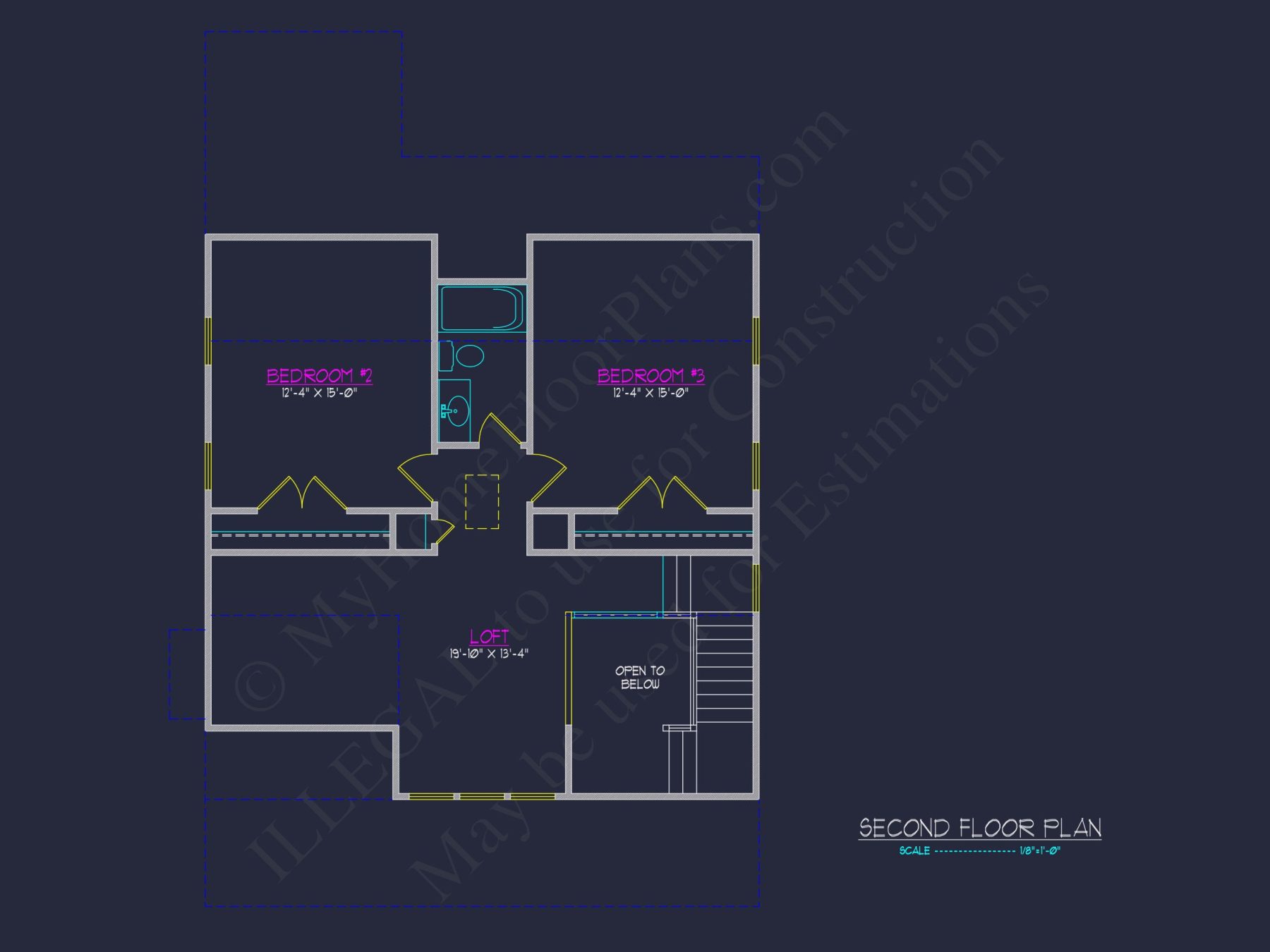 Modern Craftsman house Floor Plan with 2-Story Architecture Designs