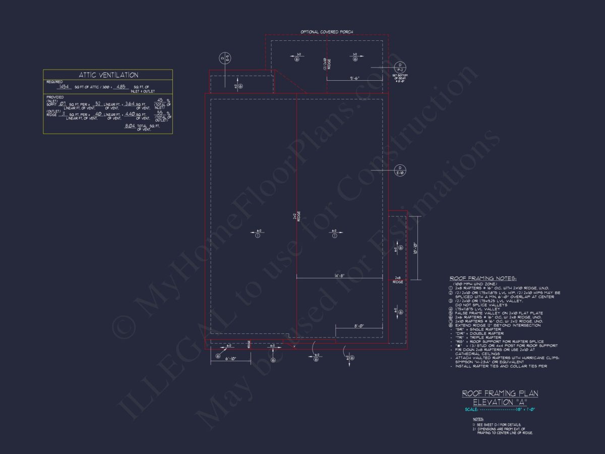 Modern Craftsman house Floor Plan with 2-Story Design and CAD