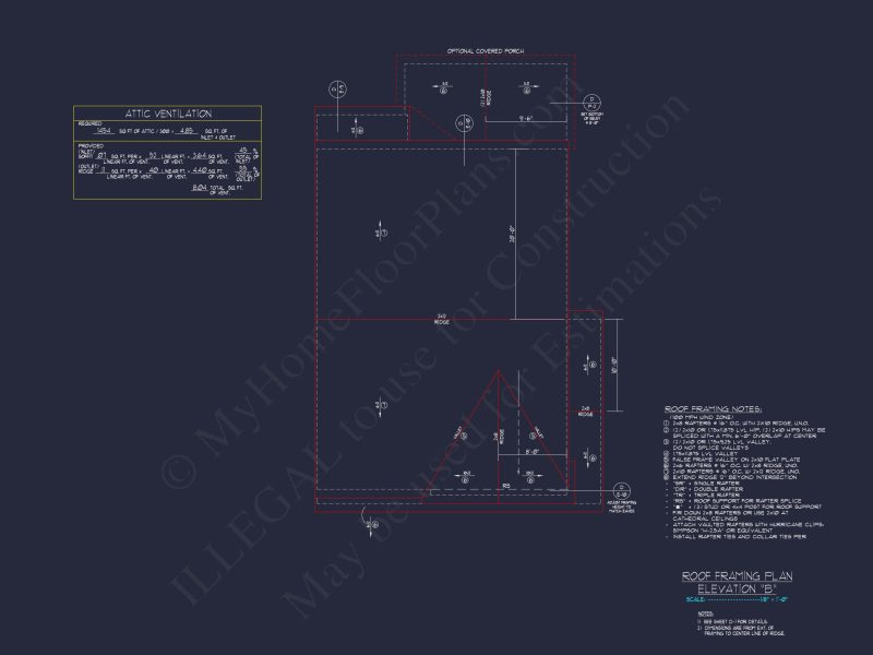 Modern Craftsman house Floor Plan with 2-Story Design and CAD