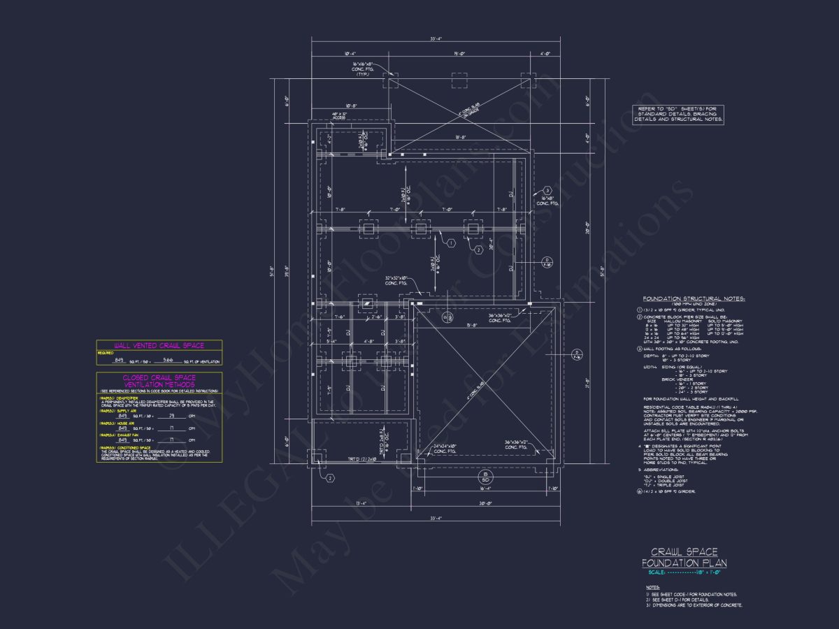 Modern Craftsman house Floor Plan with 2-Story Design and CAD