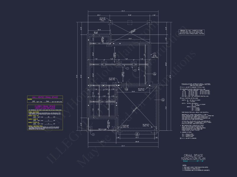 Modern Craftsman house Floor Plan with 2-Story Design and CAD