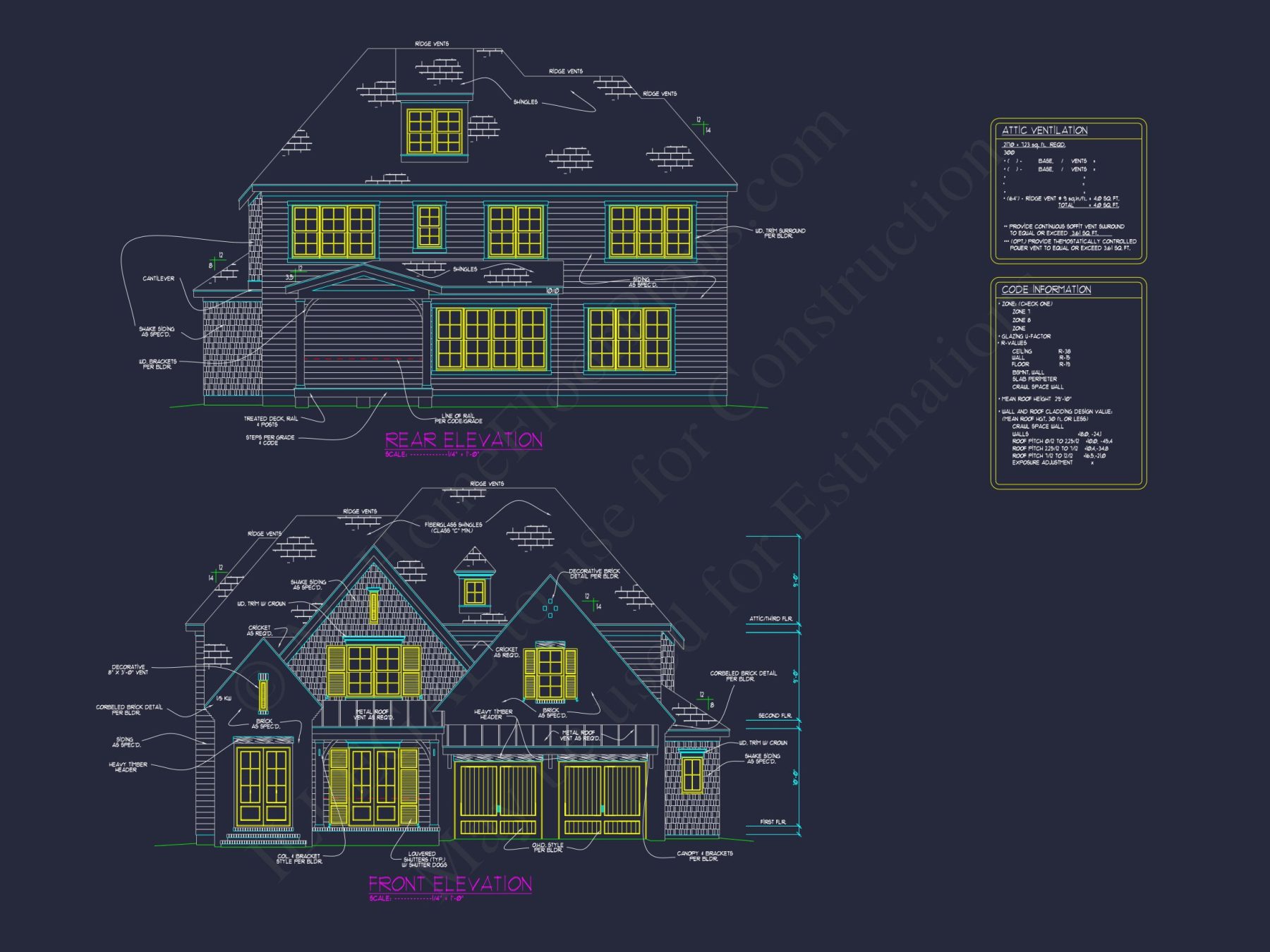 Modern Craftsman house Floor Plan with CAD Designs & Blueprints