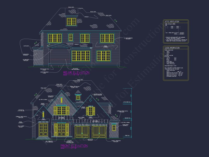Modern Craftsman house Floor Plan with CAD Designs & Blueprints