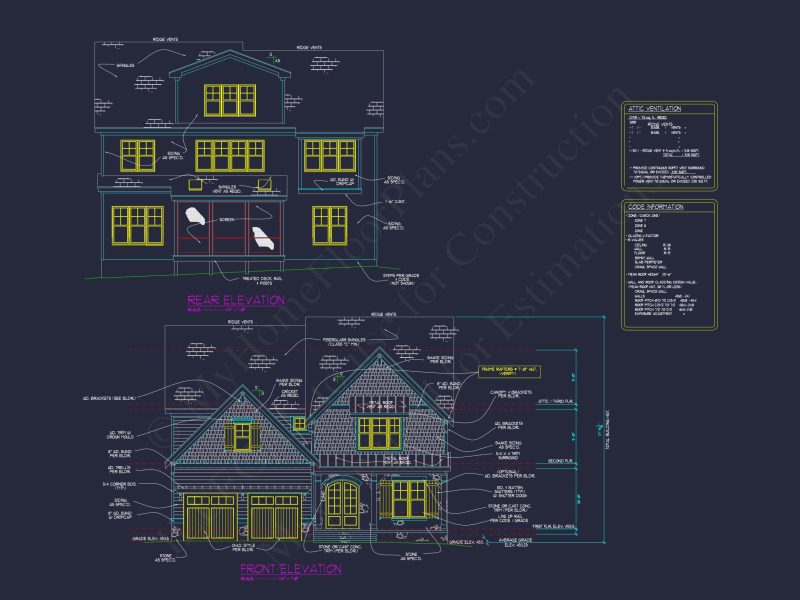 Modern Craftsman house Floor Plan with CAD Designs & Blueprints