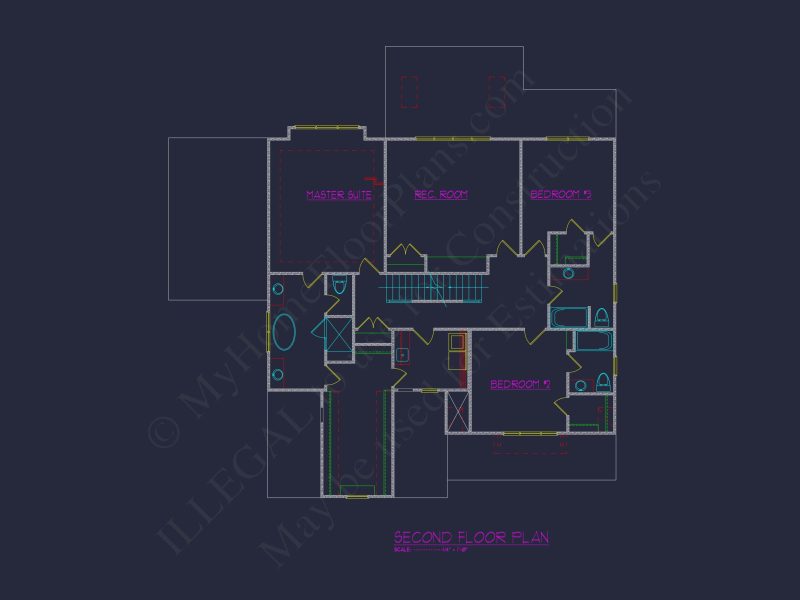 Modern Craftsman house Floor Plan with CAD Designs & Blueprints